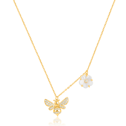 'Royal Bee' Gold Plated Pendant