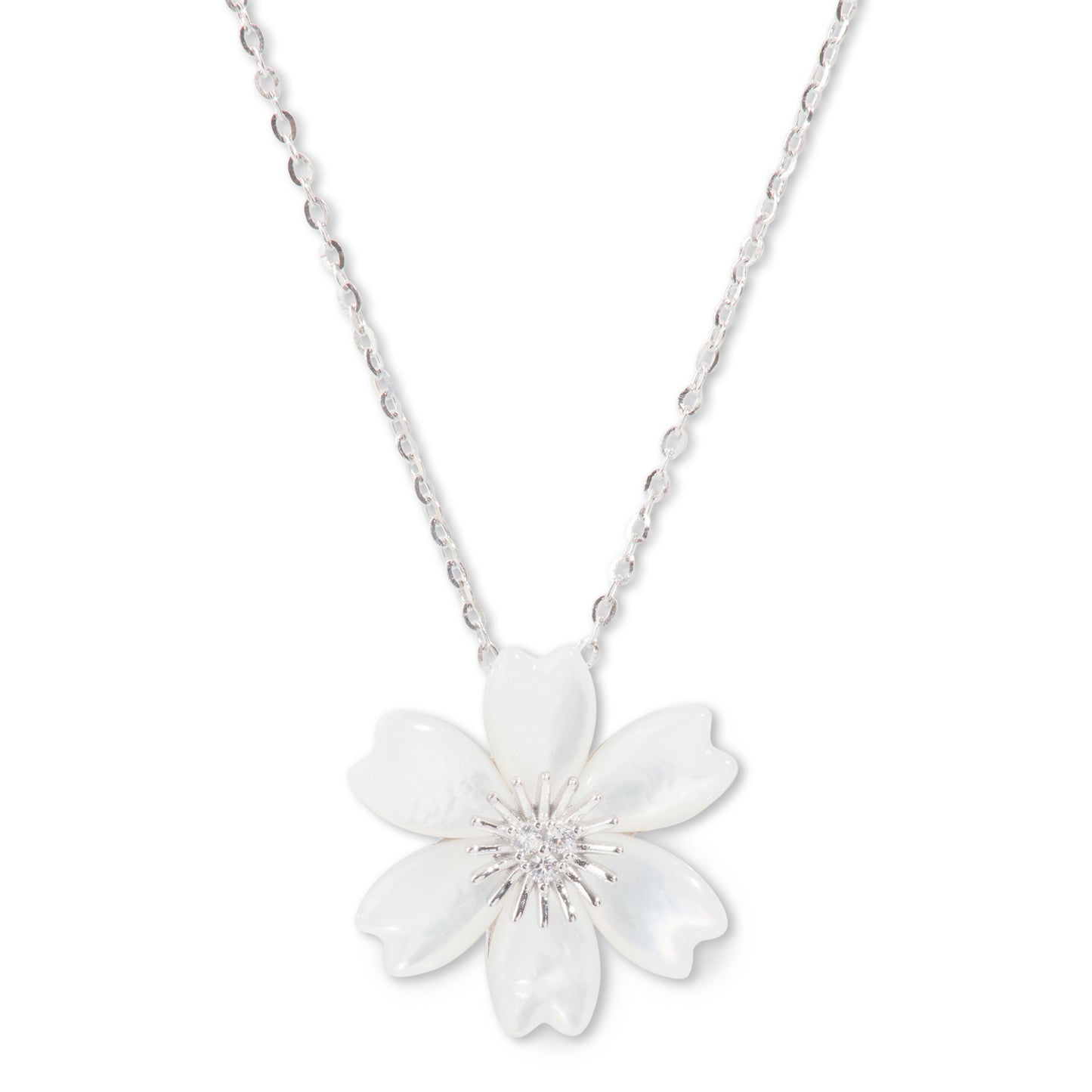 'Ivory Flower' Silver Pendent