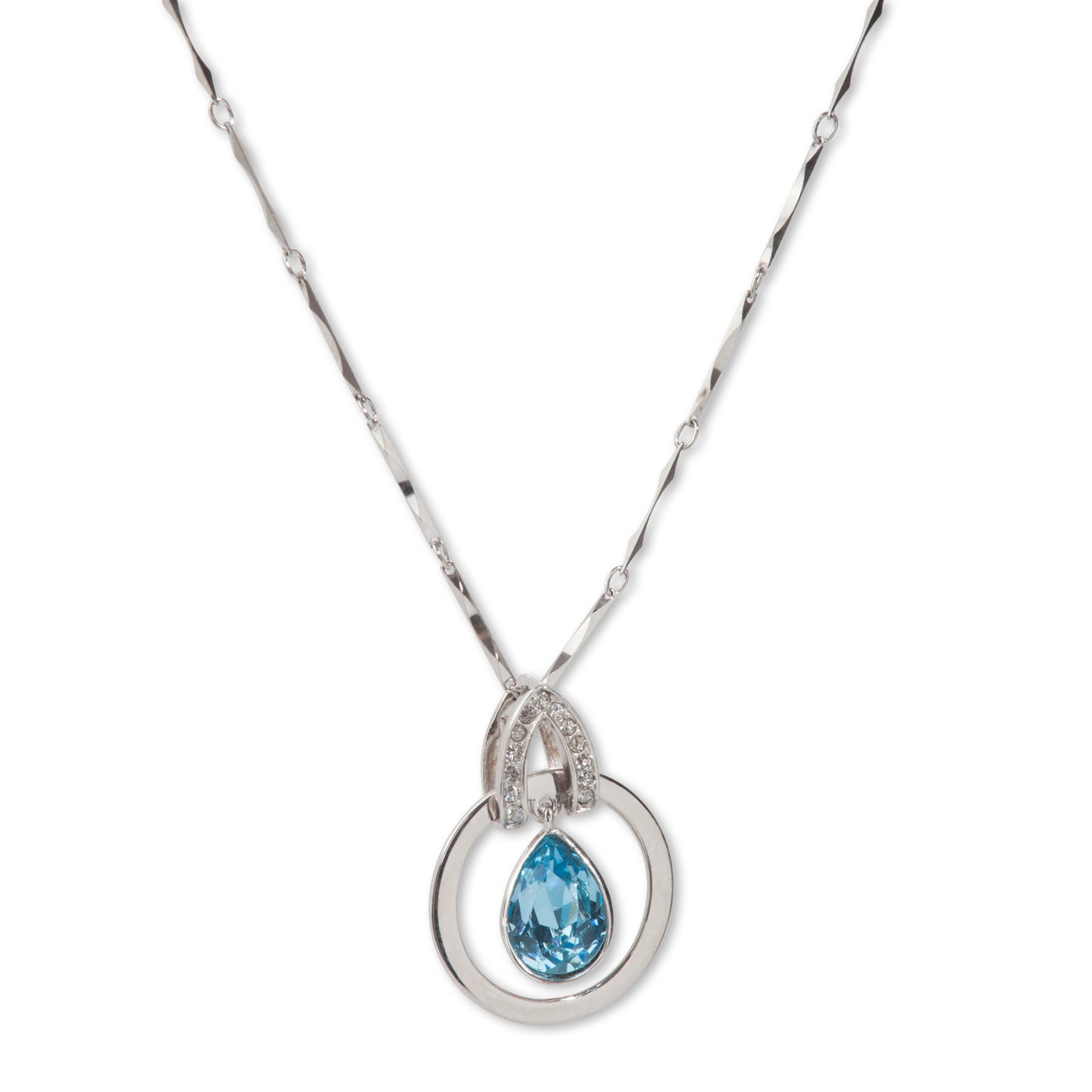 'Azure Droplet' Silver Pendent