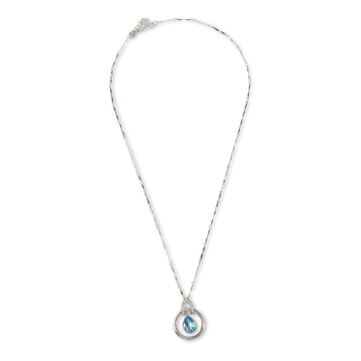 'Azure Droplet' Silver Pendent