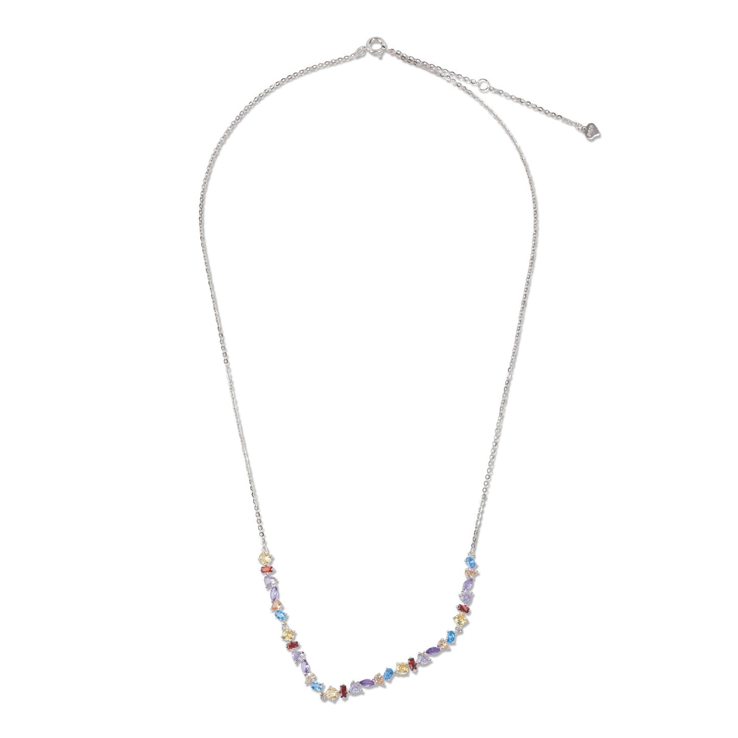 'Rainbow Mosaic' Silver Pendant