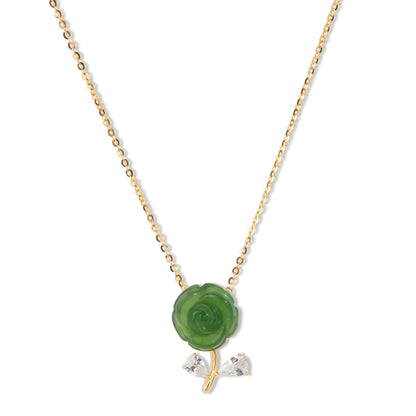 'Jade Floral' Pendent