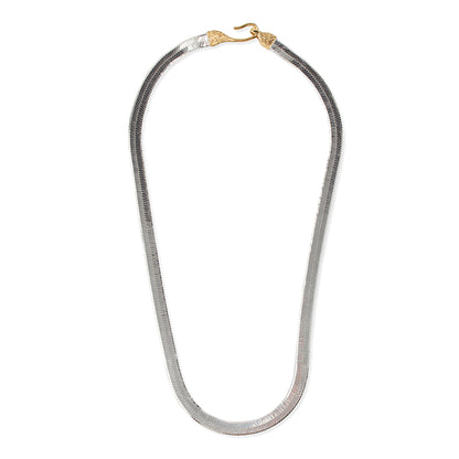 'Classic Silver Golden' Hook Necklace