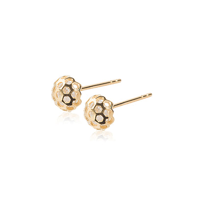 'Honeycomb' Gold Plated Earrings