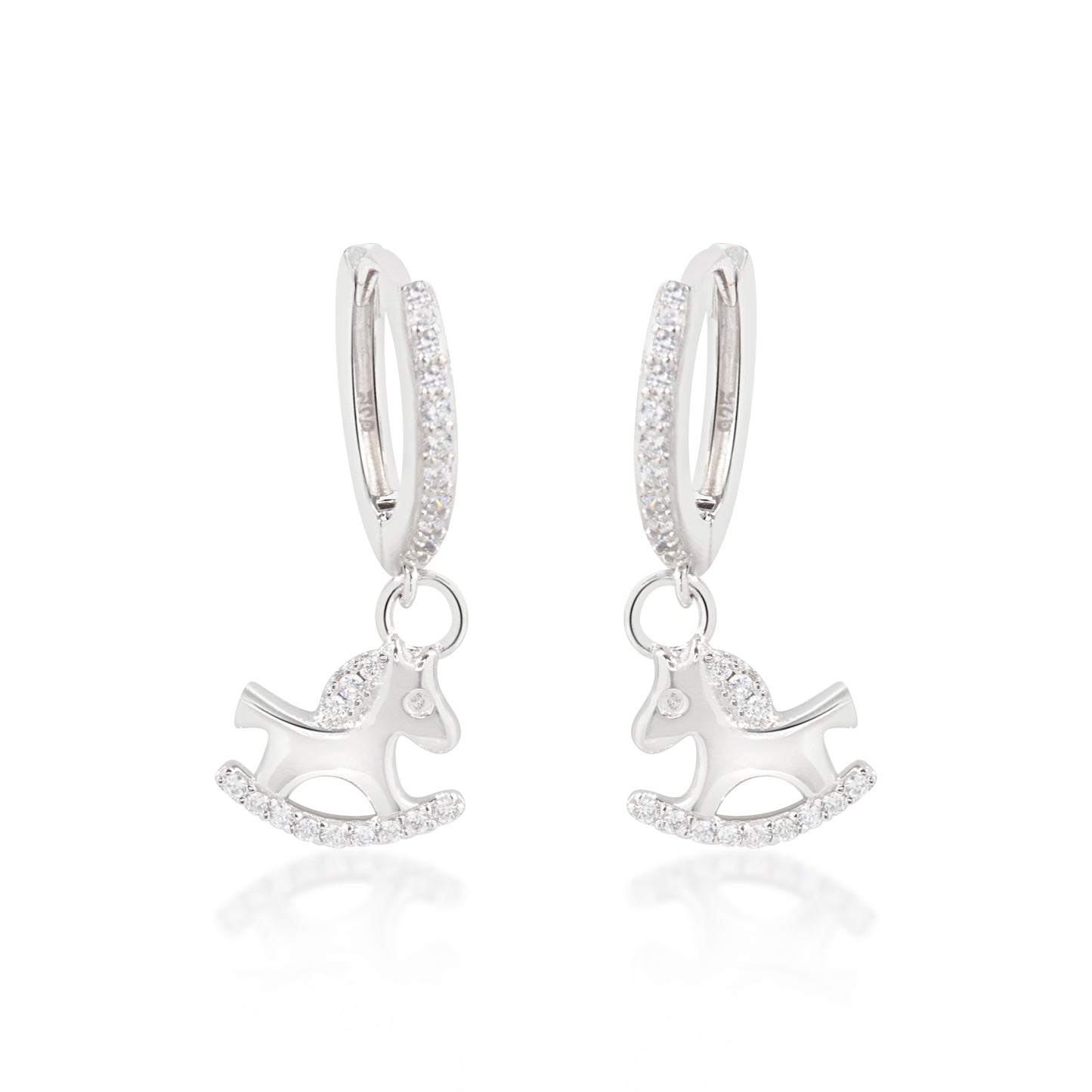 'Unique Carousel Sterling' Silver Earrings