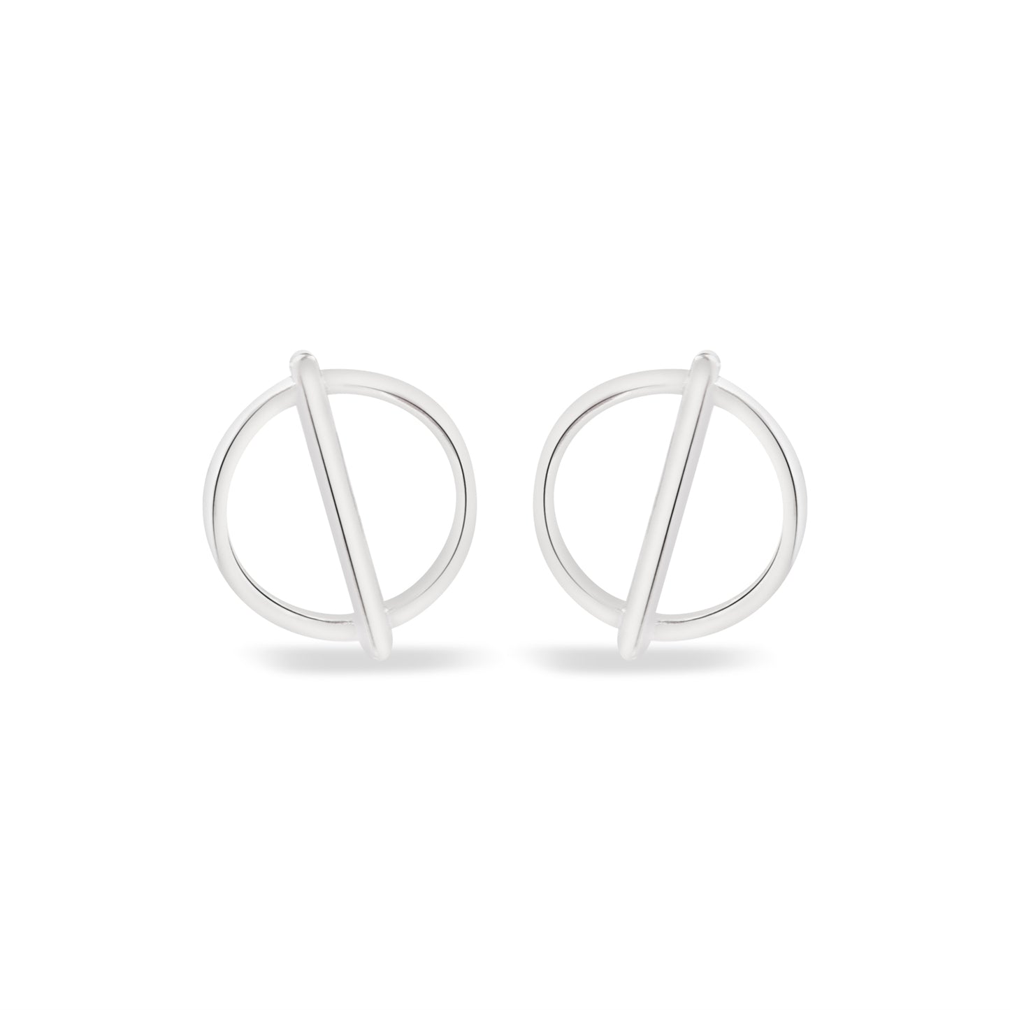 'Geometric Open' Circle Earrings