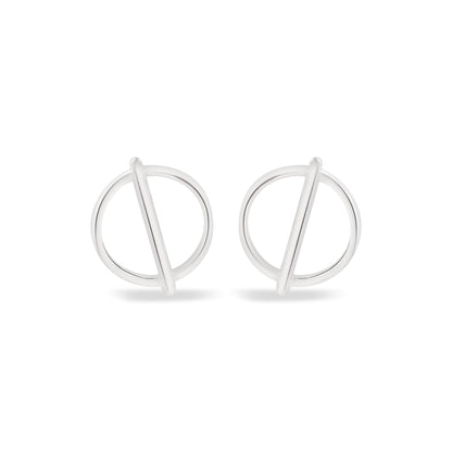 'Geometric Open' Circle Earrings