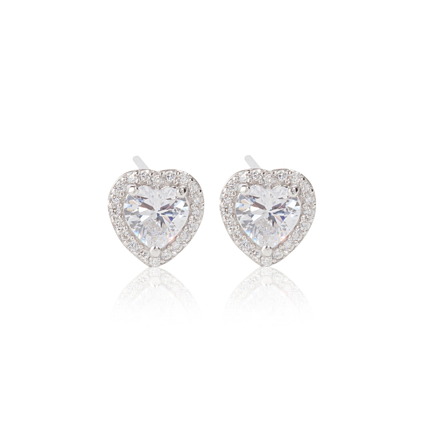 'Loving Embrace' Silver Studs