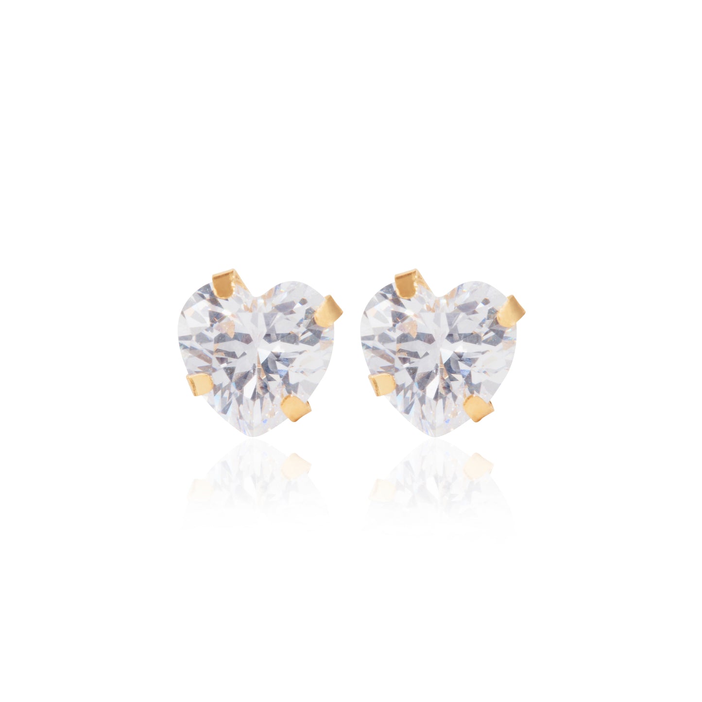 'Diamond Heart' Studs