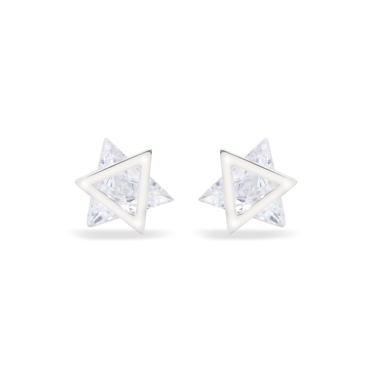 'Diamond Shine' Silver Studs