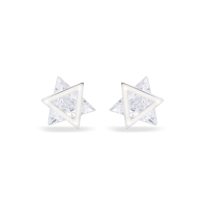 'Diamond Shine' Silver Studs