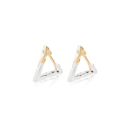 'Triangle' Silver & Gold Earrings