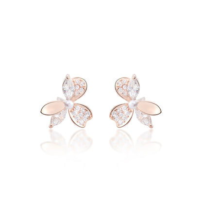 'Bow Knot' Rose Gold Earrings