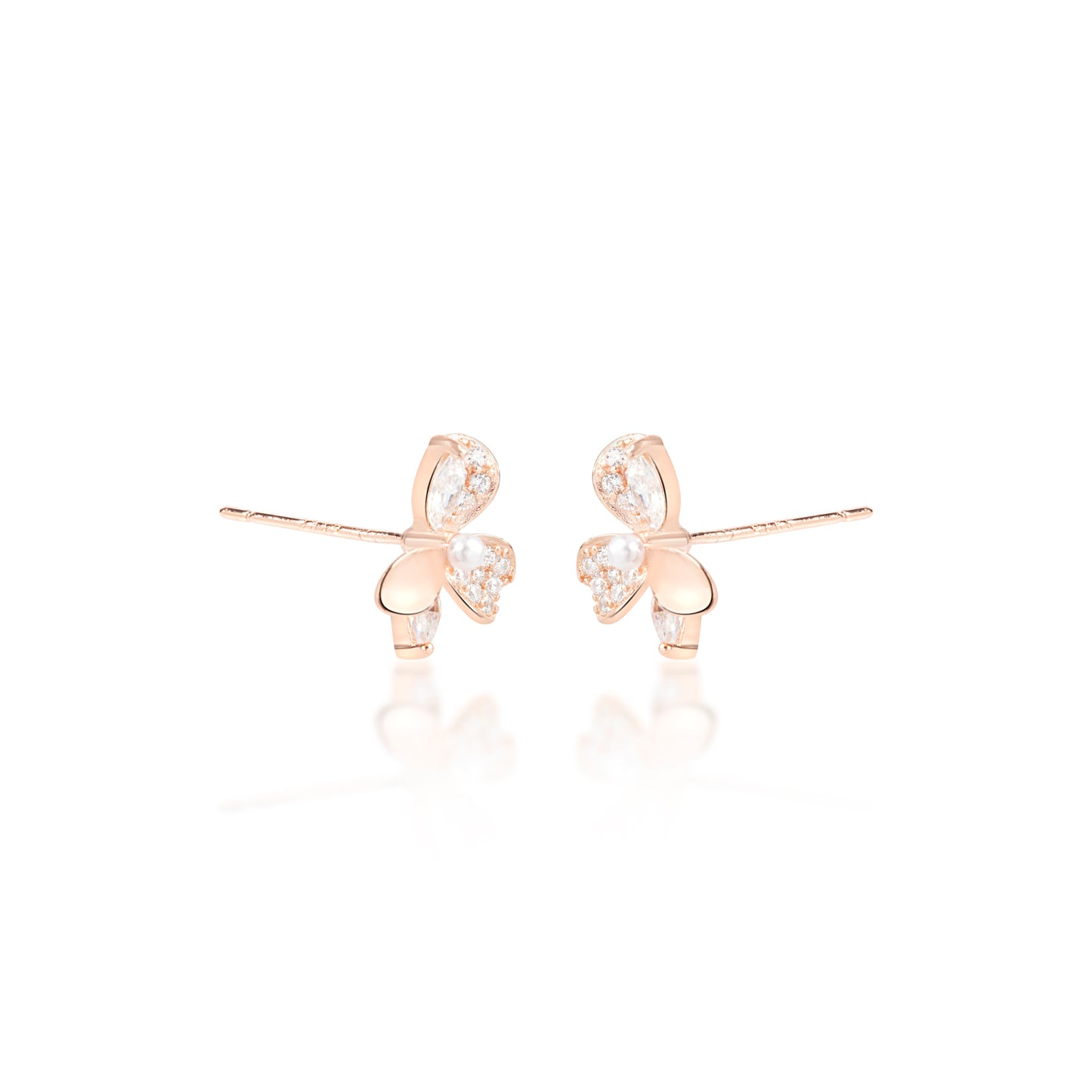 'Bow Knot' Rose Gold Earrings