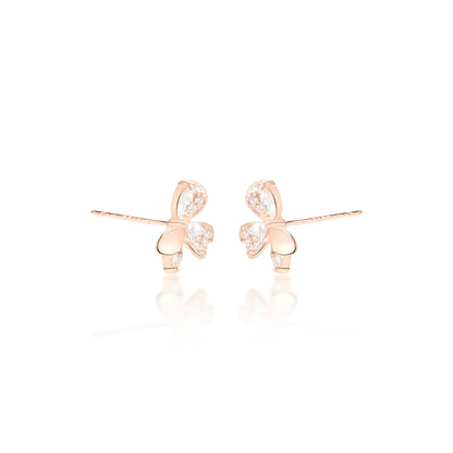 'Bow Knot' Rose Gold Earrings