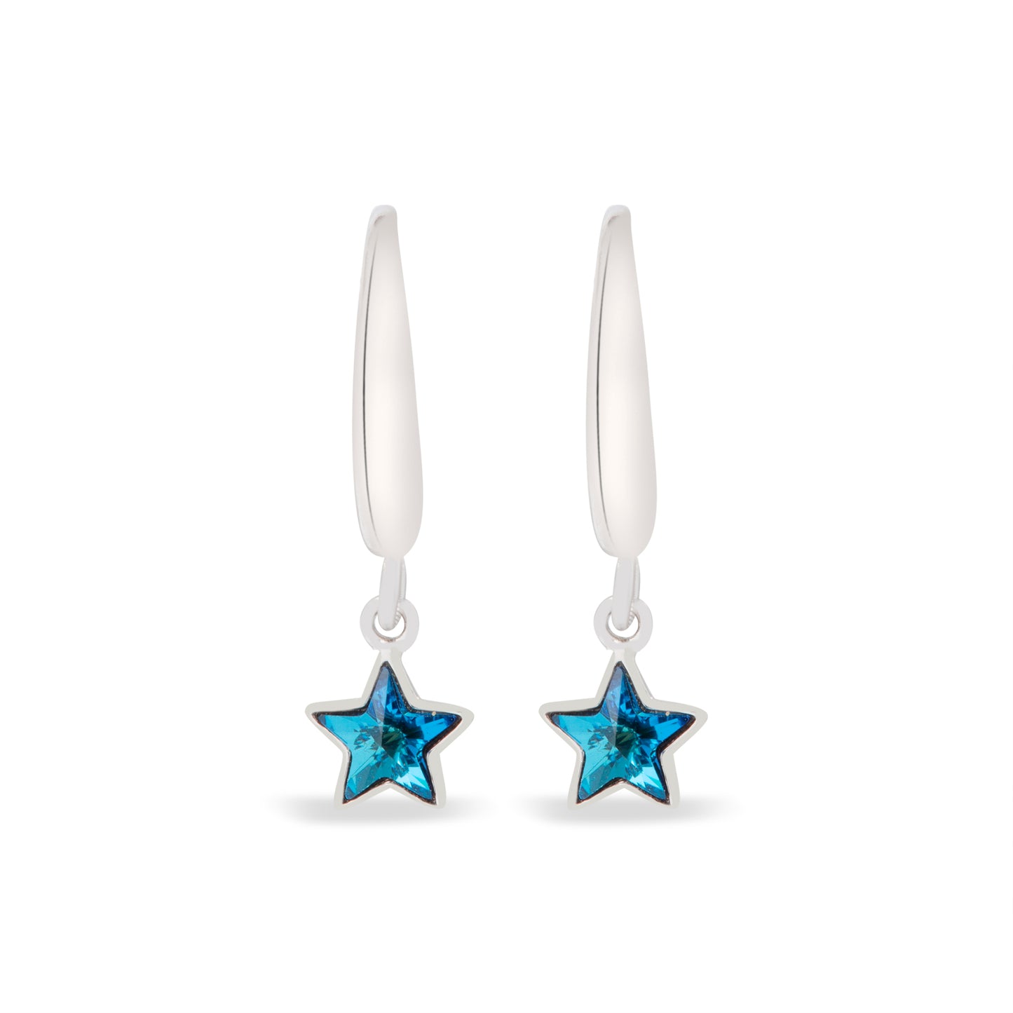 'Stunning Blue Gem' Star Earrings